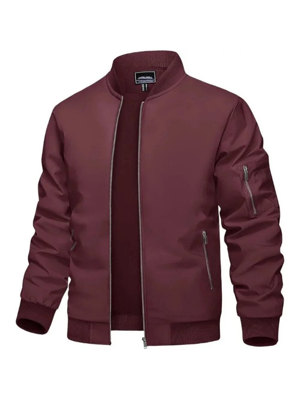 Men's Bomber Jacket Lightweight Casual Spring  Fall Windbreaker Zip Up Coat